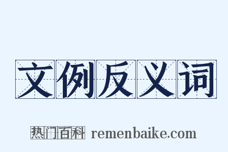 文例反义词是什么意思的图片